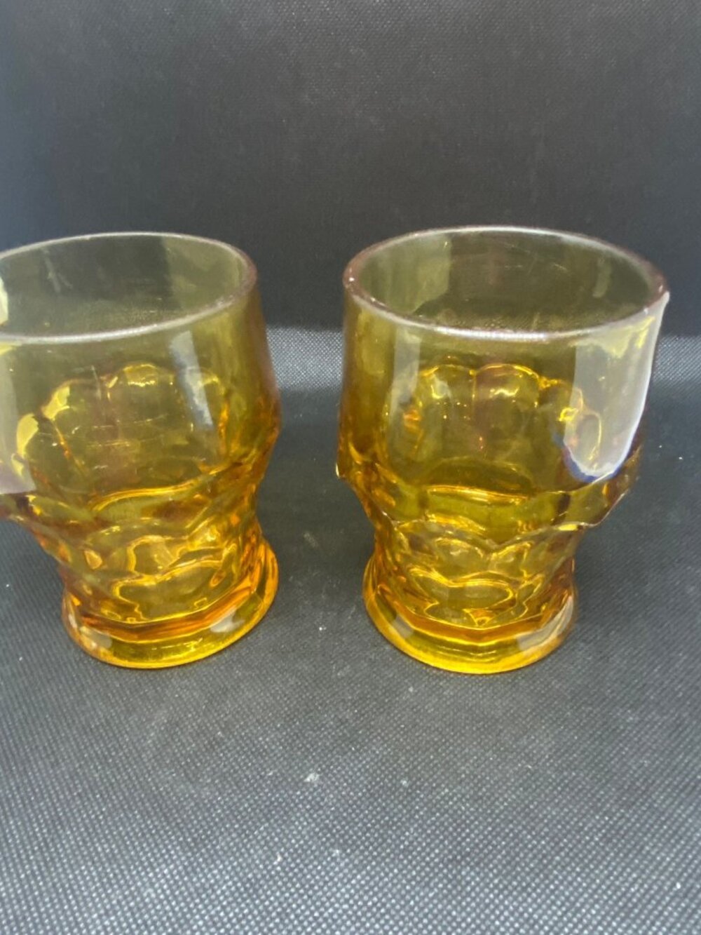 Amber Glass Tumblers Set of 2